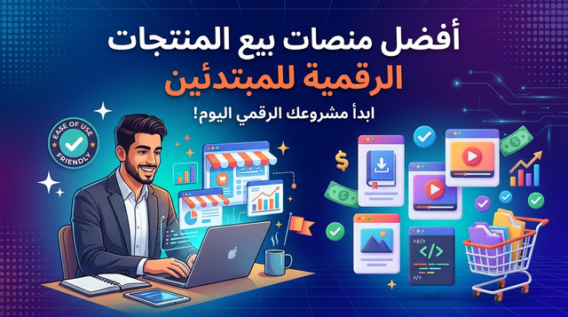 أفضل منصات بيع منتجات رقمية عربي للمبتدئين
