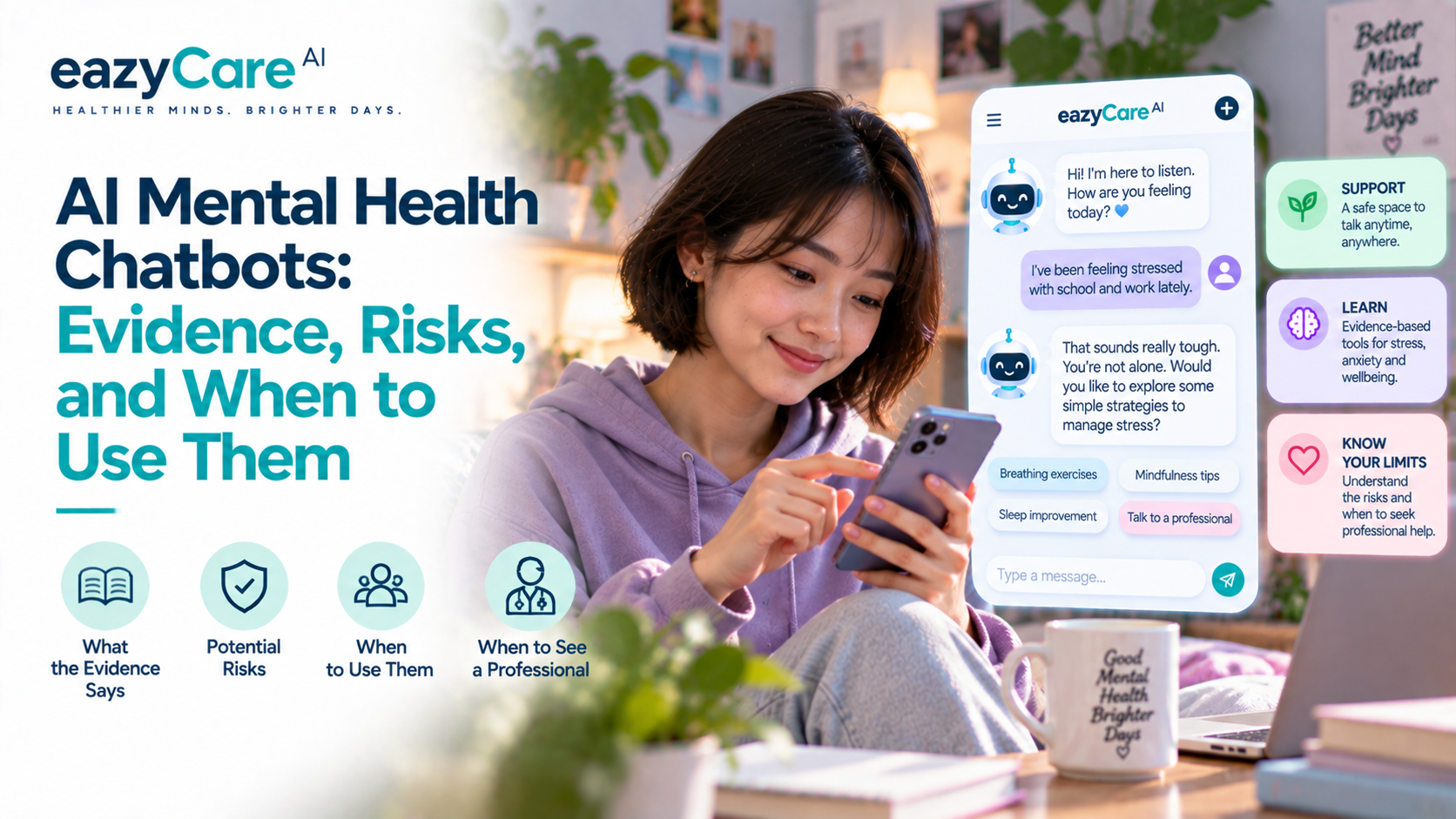 AI Mental Health Chatbots: Evidence, Risks, and When to Use Them