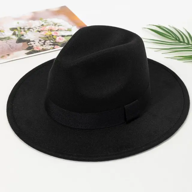 Black Wide Brim Hat