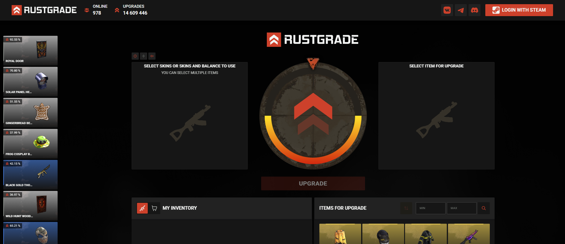 Stored capture of rustgrade.trade