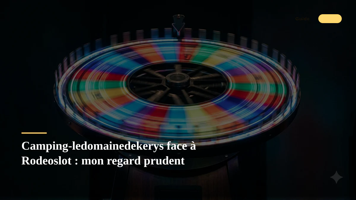 Camping-ledomainedekerys face à Rodeoslot : mon regard prudent