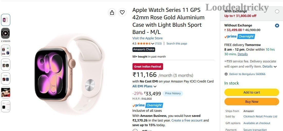 Applewatch Series 11 – Just ₹30749 | Lowest Price Deal Applewatch Series 11 – Just ₹30749 | Lowest Price Deal