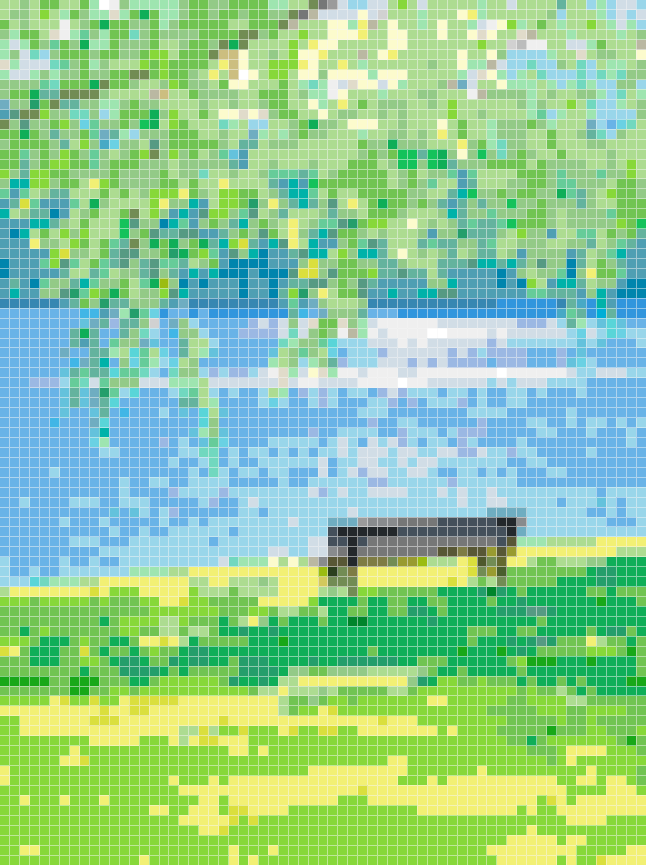 Sunny Lakeside Park Bench