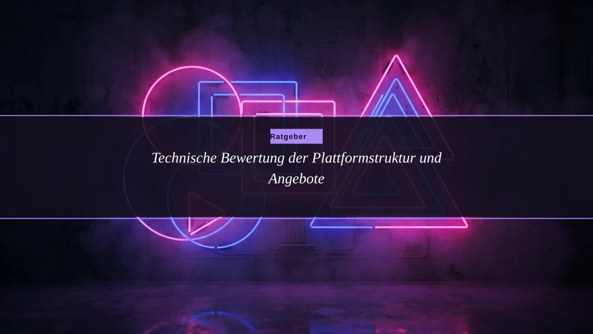 Technische Bewertung der Plattformstruktur und Angebote