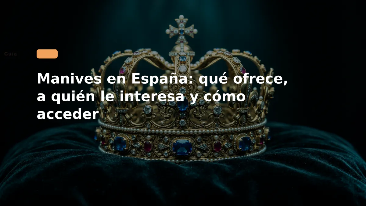 Manives en España: qué ofrece, a quién le interesa y cómo acceder
