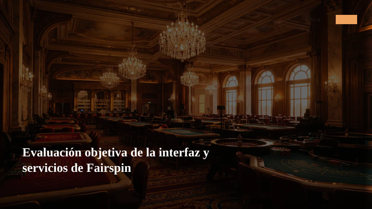 Evaluación objetiva de la interfaz y servicios de Fairspin