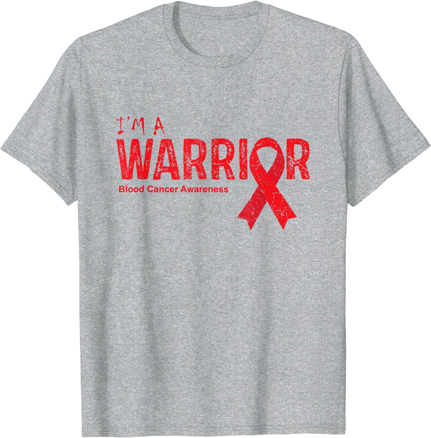 Blood Cancer Awareness Cancer Support Red Ribbon Gift Unisex T-Shirt