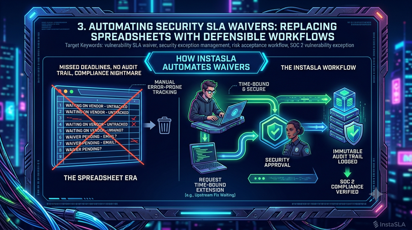 Automating Security SLA Waivers Replacing Spreadsheets with Defensible Workflows