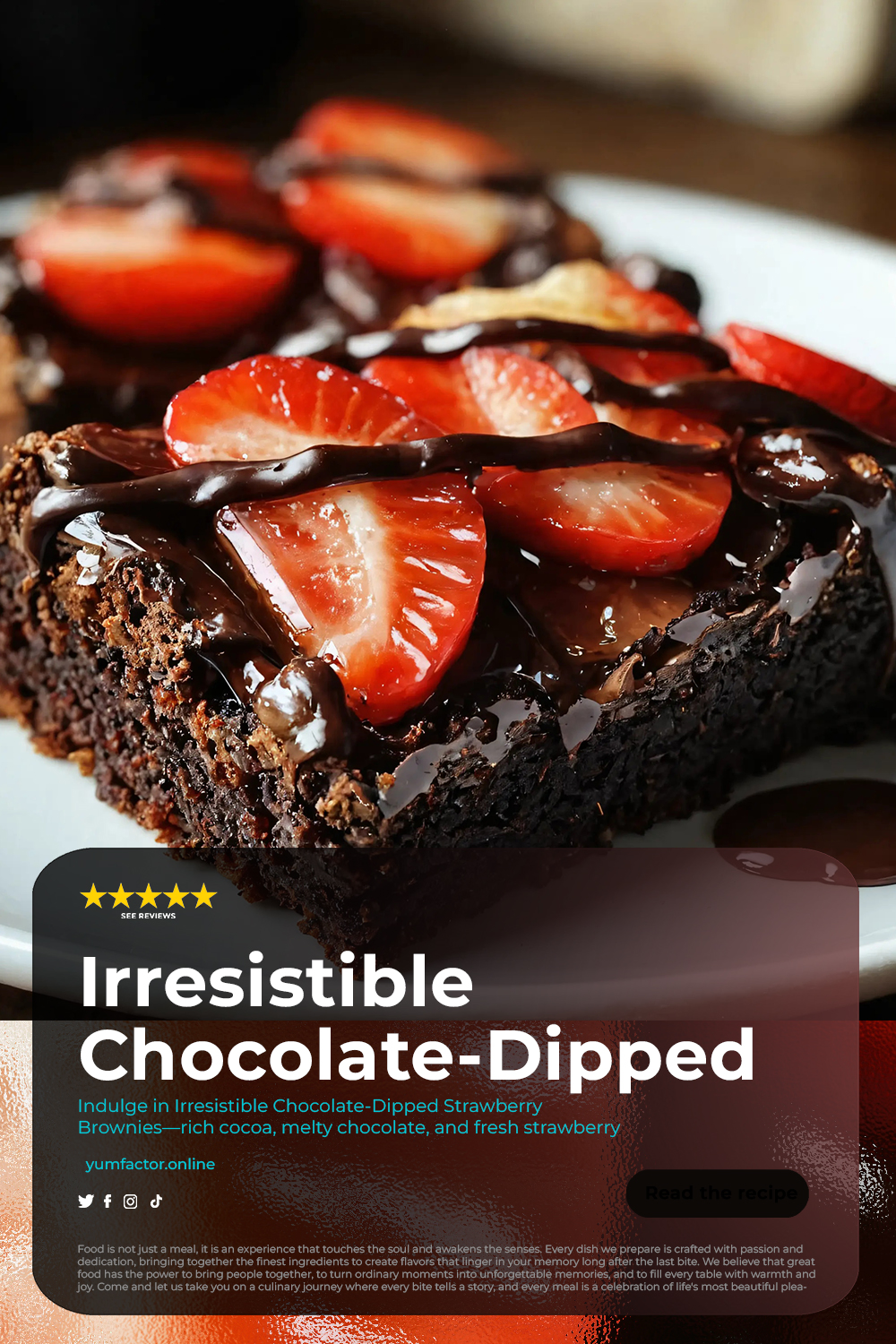 Irresistible Chocolate-Dipped Strawberry Brownies