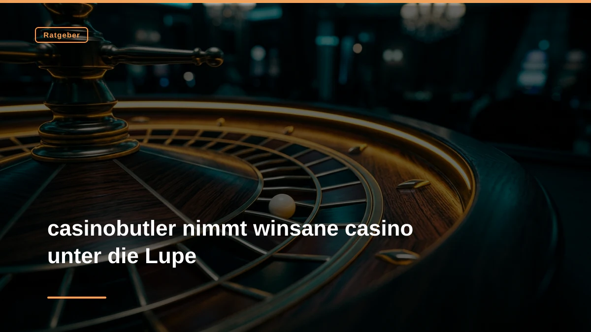 casinobutler nimmt winsane casino unter die Lupe