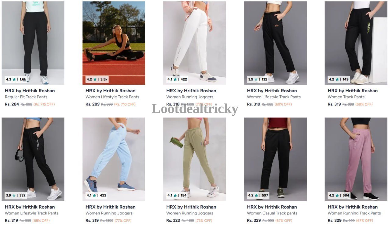 Hrx Trackpants From – Just ₹284 | Limited Time Loot Offer