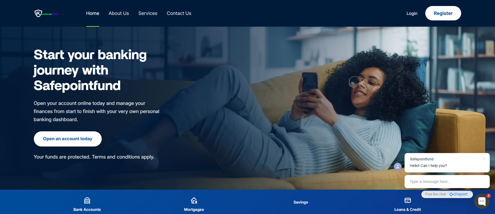 Screenshot of safepointfund.com