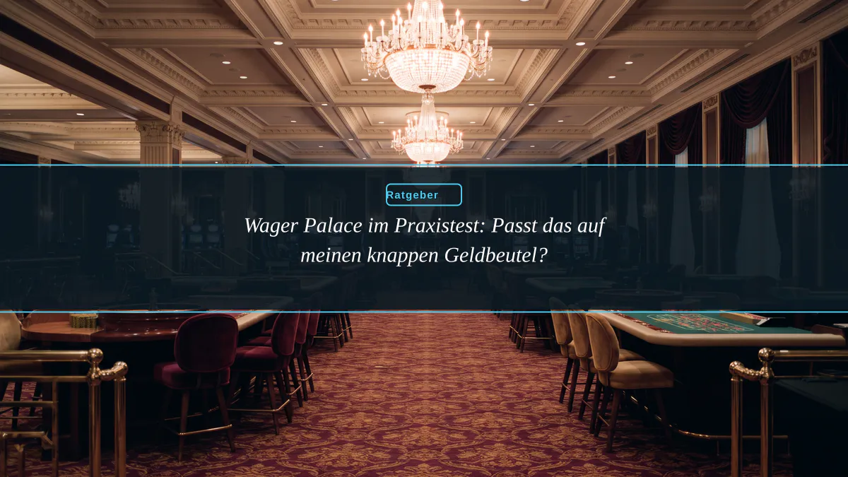 Wager Palace im Praxistest: Passt das auf meinen knappen Geldbeutel?