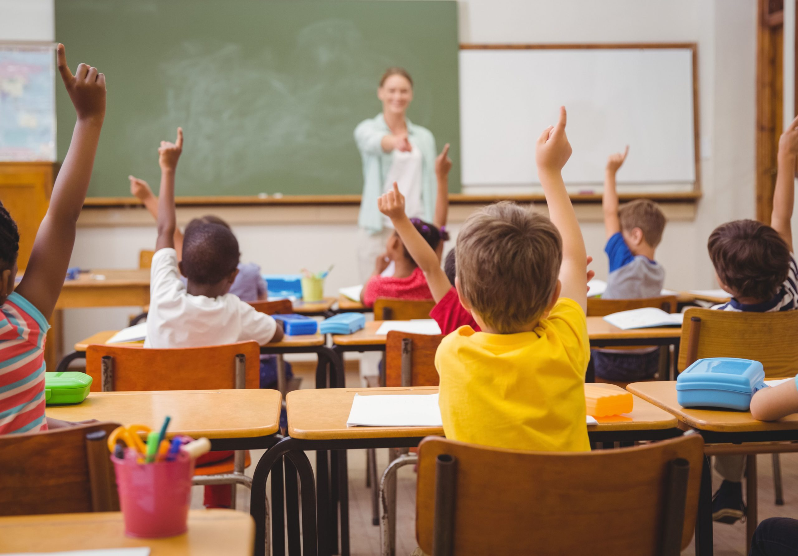 International teacher in an engaged multicultural classroom