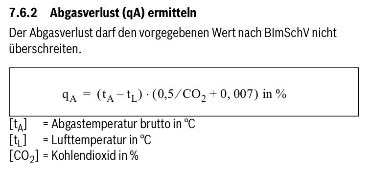 Abgasverlust Berechnen