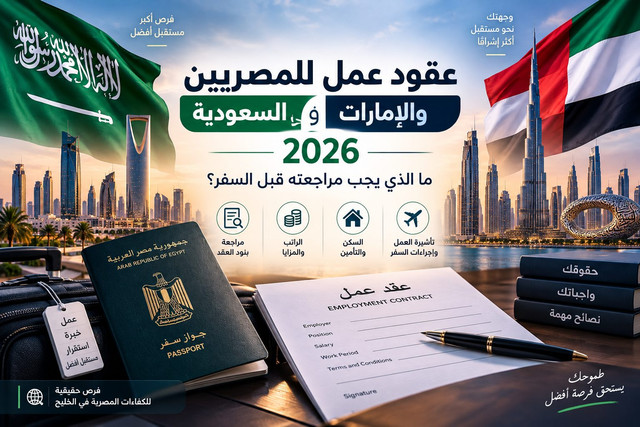 عقود عمل للمصريين في السعودية والإمارات 2026: ما الذي يجب مراجعته قبل السفر؟
