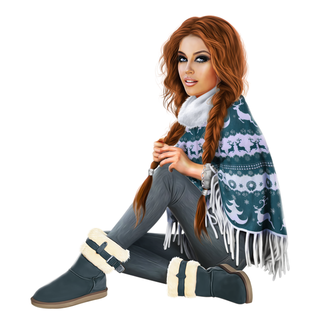 Cpa Fantaisie, Photo d'art, Petite fille en hiver | UK