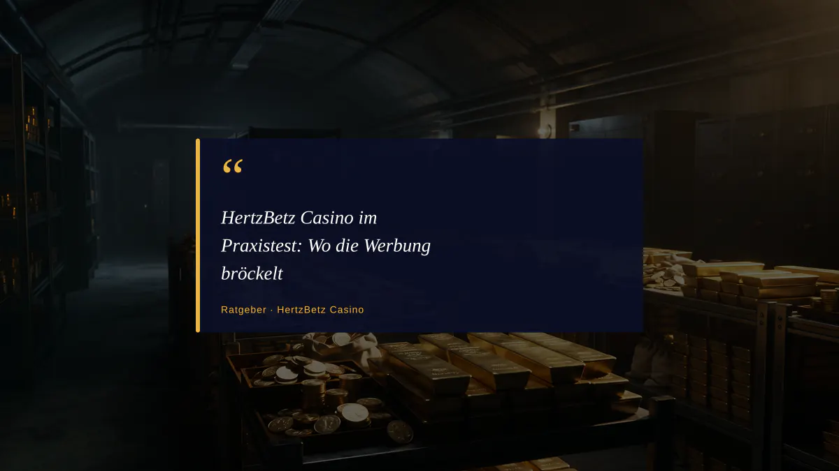 HertzBetz Casino im Praxistest: Wo die Werbung bröckelt