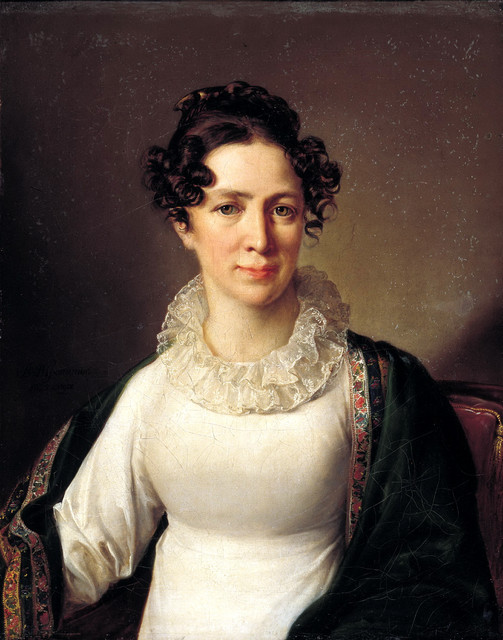 Портрет А А Тропининой сестры художника 1827
