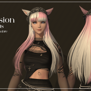 Long version highlights split ombre