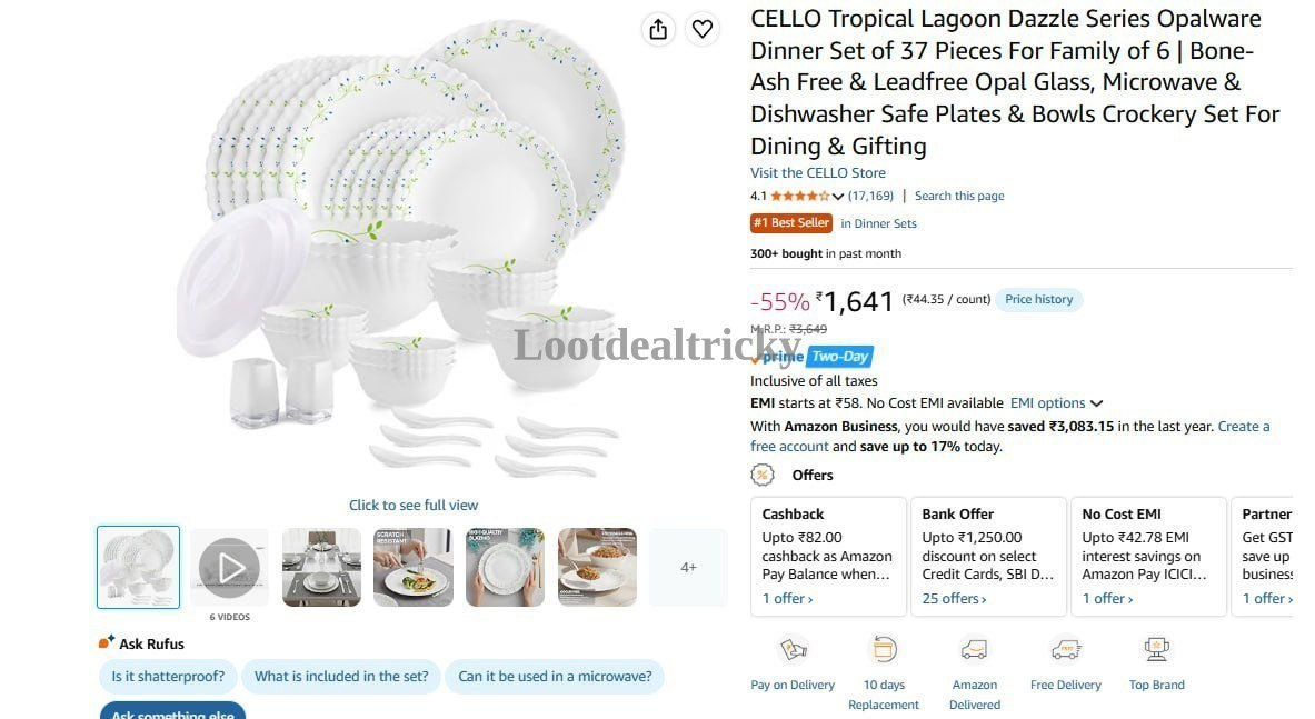 Cello Opalware Dinner Offer Image
