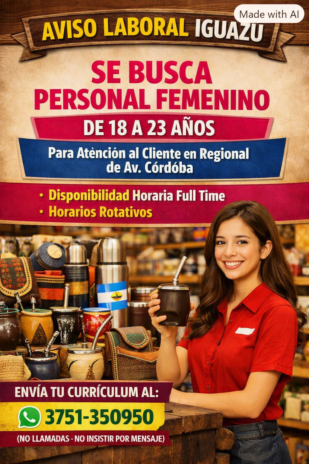 Se Busca Personal Femenino para Regional en Puerto Iguazú