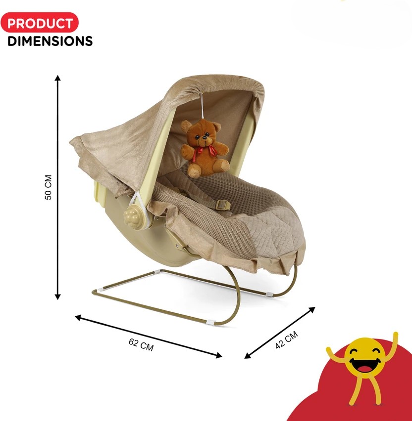 12-in-1 Carry Bouncer Cot for Baby (Brown) – Multi-Functional Infant Rocker, Portable Baby Cradle, Bassinet & Playpen with Adjustable Recline and Toy Bar photo 5