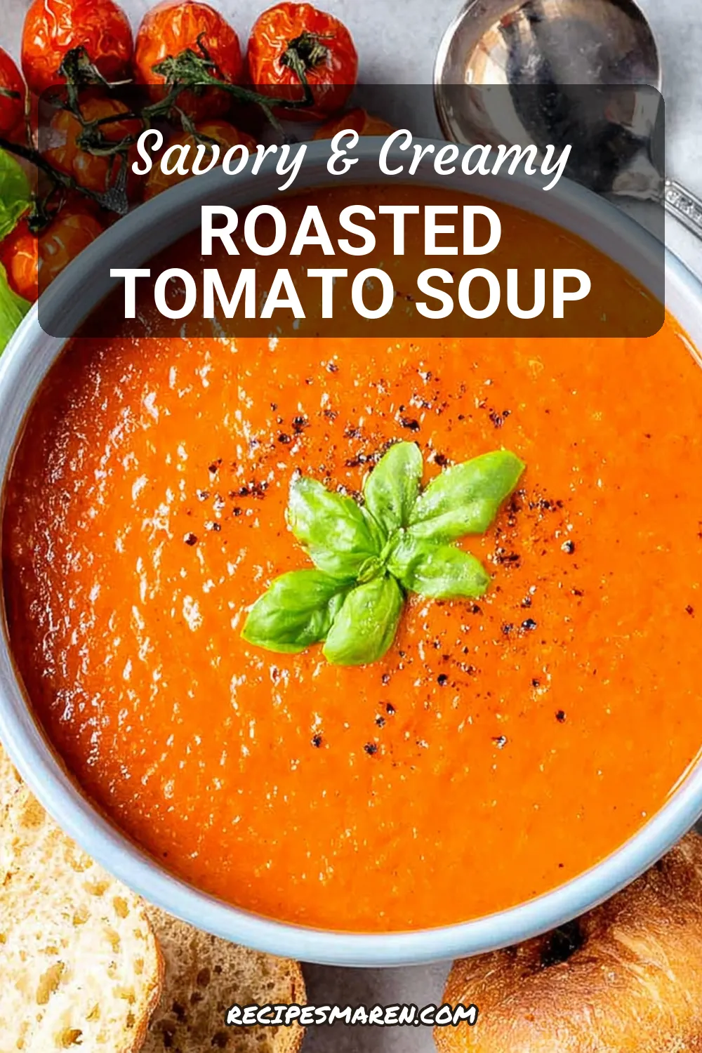Indulge in the rich flavors of this savory creamy roasted tomato soup that's perfect for cozy nights in. With just a few simple ingredients, you can create a comforting bowl of goodness that warms the soul. This easy homemade soup is great for weeknight dinners or a quick lunch. Enjoy the delightful blend of roasted tomatoes and spices, making it the best choice for a heartwarming meal. Click for the full recipe.