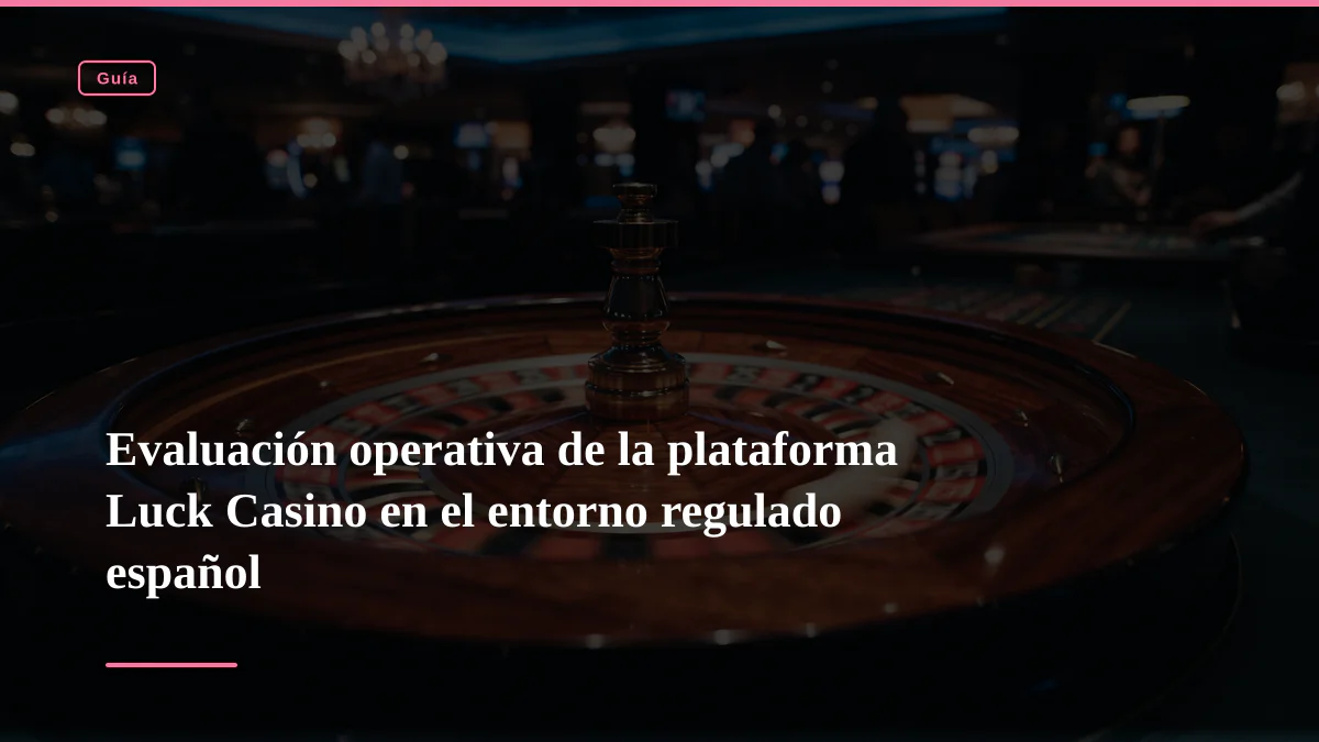 Evaluación operativa de la plataforma Luck Casino en el entorno regulado español