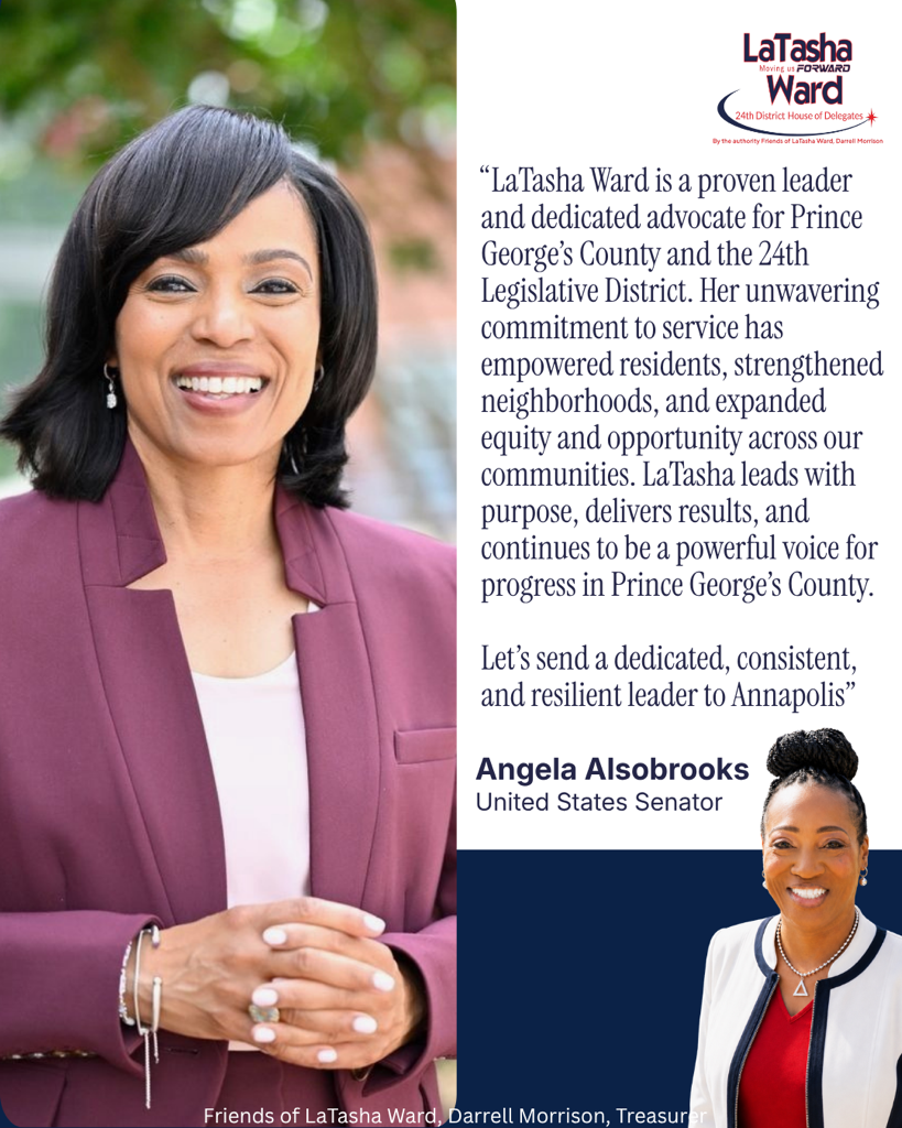 U.S. Senator Angela Alsobrooks endorses LaTasha Ward