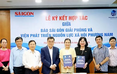 [Sài Gòn Giải Phóng] Báo SGGP và Viện Phương Nam hợp tác phát triển nguồn nhân lực và ứng dụng công nghệ số
