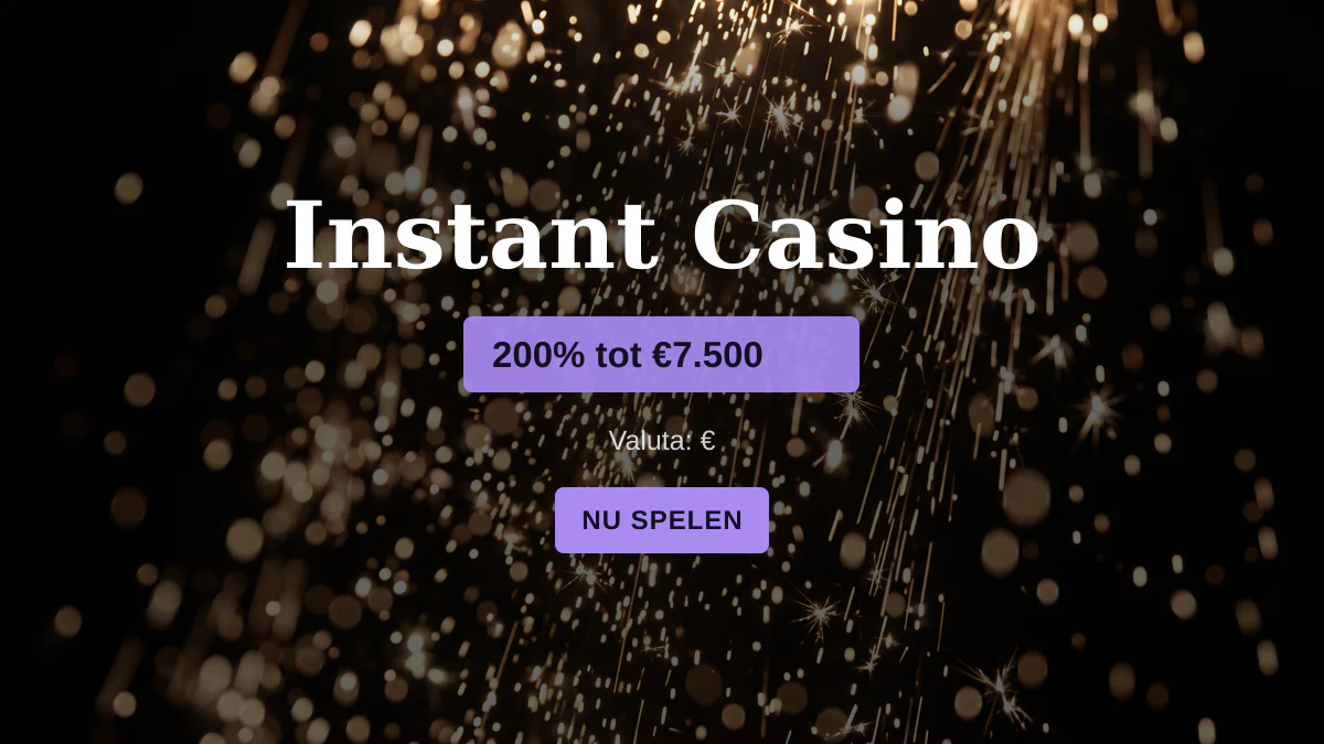 Instant Casino — welkomstbonus 200% tot €7.500 + 25 FS, betalingen: Visa, Mastercard, Sofort, Giropay, Pix