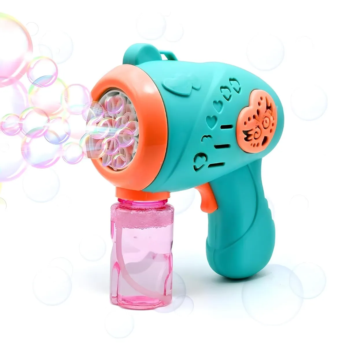 RAINBOW RIDERS Automatic Color Bubble Machine Gun Leak-Proof with 1 Bubble Solution 5000+ Bubbles Per Minute and Blower - ToyMall Manjeri