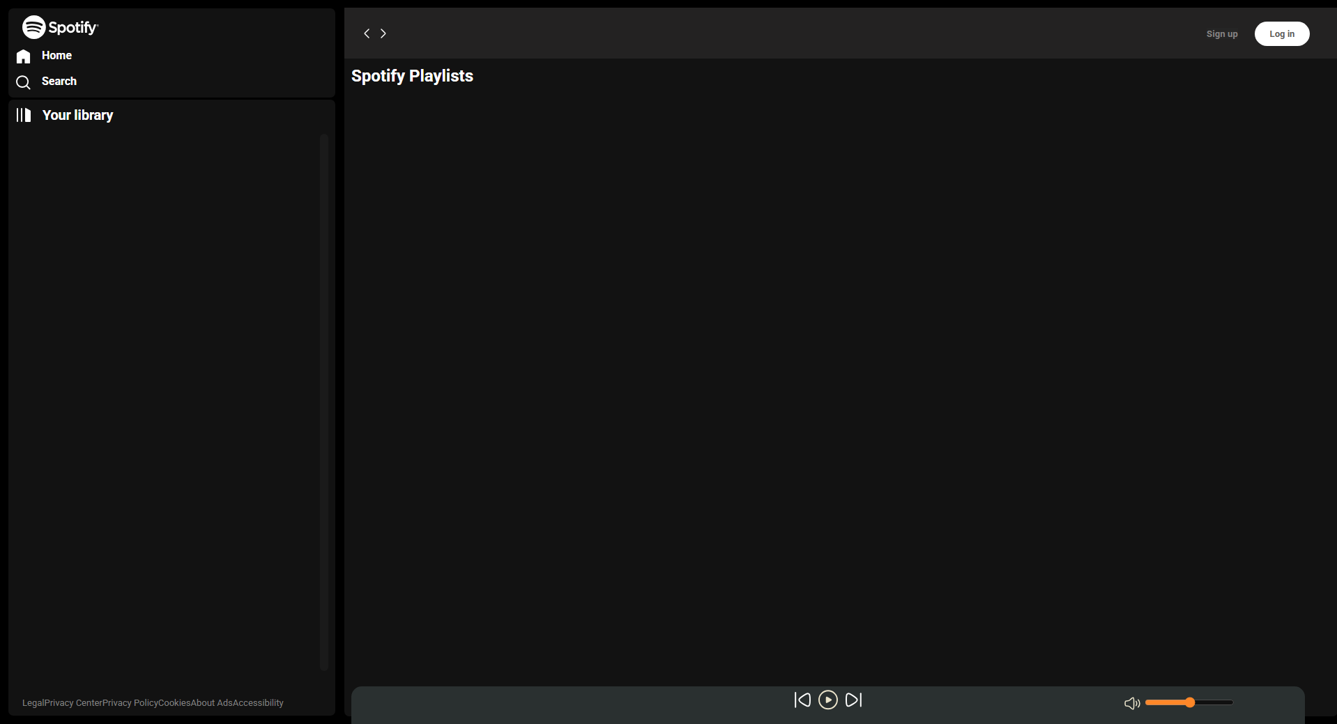 Stored capture of spotify25.netlify.app