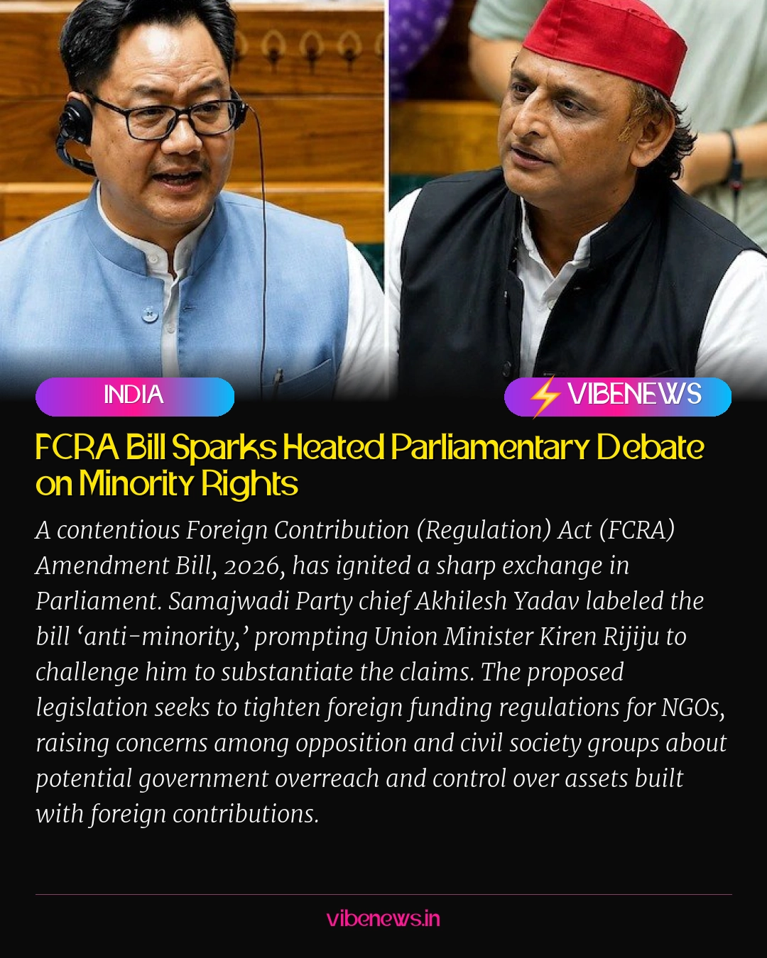 FCRA Bill Sparks Heated Parliamentary Debate on Minority Rights