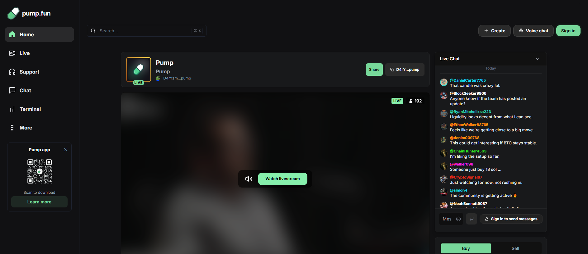 Stored capture of pumpstreamer.click