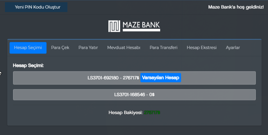 Banka Arayüzü