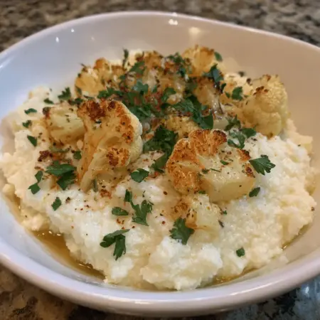 Roasted Garlic Mashed Cauliflower: Creamy Low-Carb Delight!