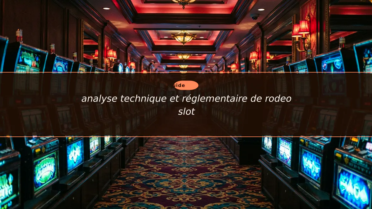 analyse technique et réglementaire de rodeo slot