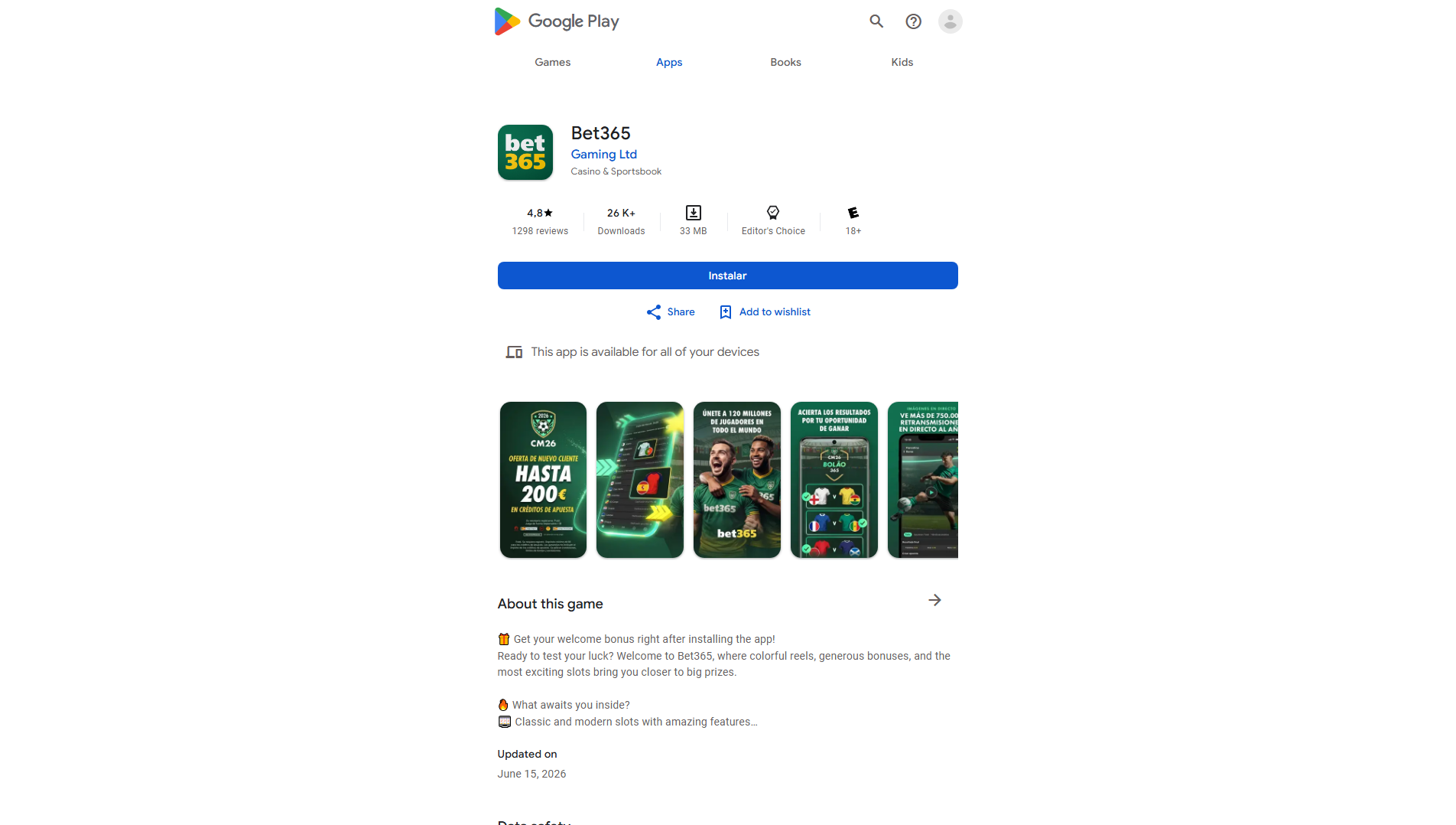 Screenshot of betapp365.com