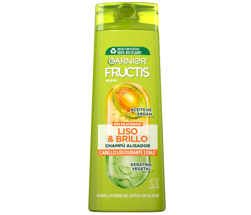Champú Garnier Fructis Liso & Brillo con aceite de argán 360ml por 2,80€ en compra recurrente (compra 3 por el precio de 2)