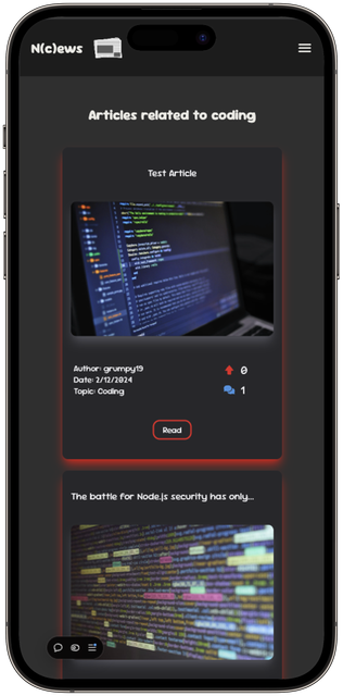 Topic slug screen displayed on a iPhone 14 Pro Max