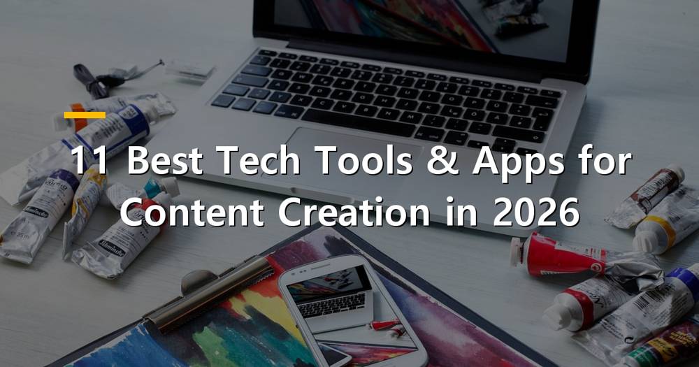 A person using various tech tools and apps for content creation