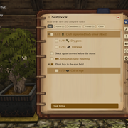 notebook and HUD