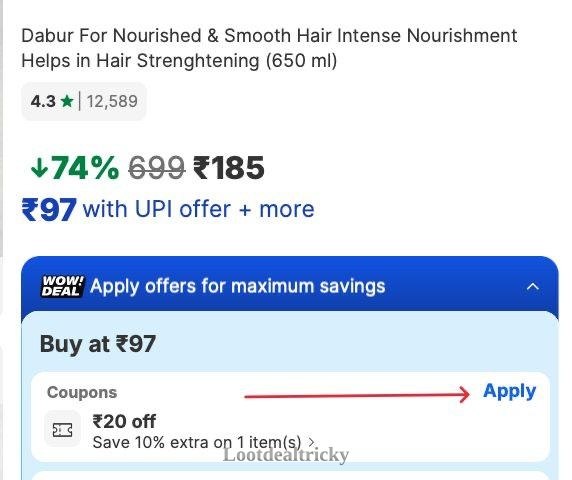 74 Off Dabur – Ultimate Budget Deal @ ₹185 (74%) 74 Off Dabur – Ultimate Budget Deal @ ₹185 (74%)