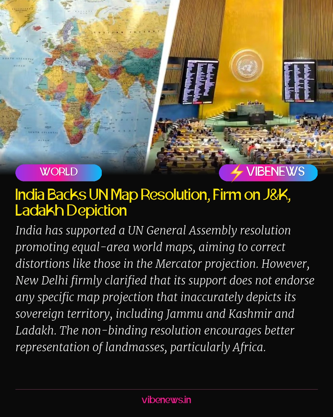 India Backs UN Map Resolution, Firm on J&K, Ladakh Depiction