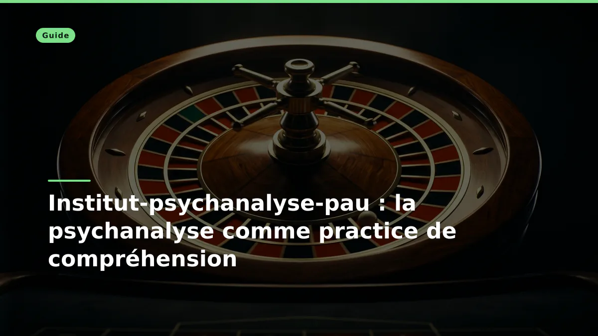 Institut-psychanalyse-pau : la psychanalyse comme practice de compréhension