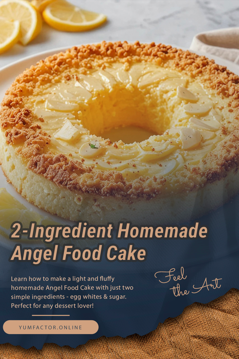 2-Ingredient Homemade Angel Food Cake
