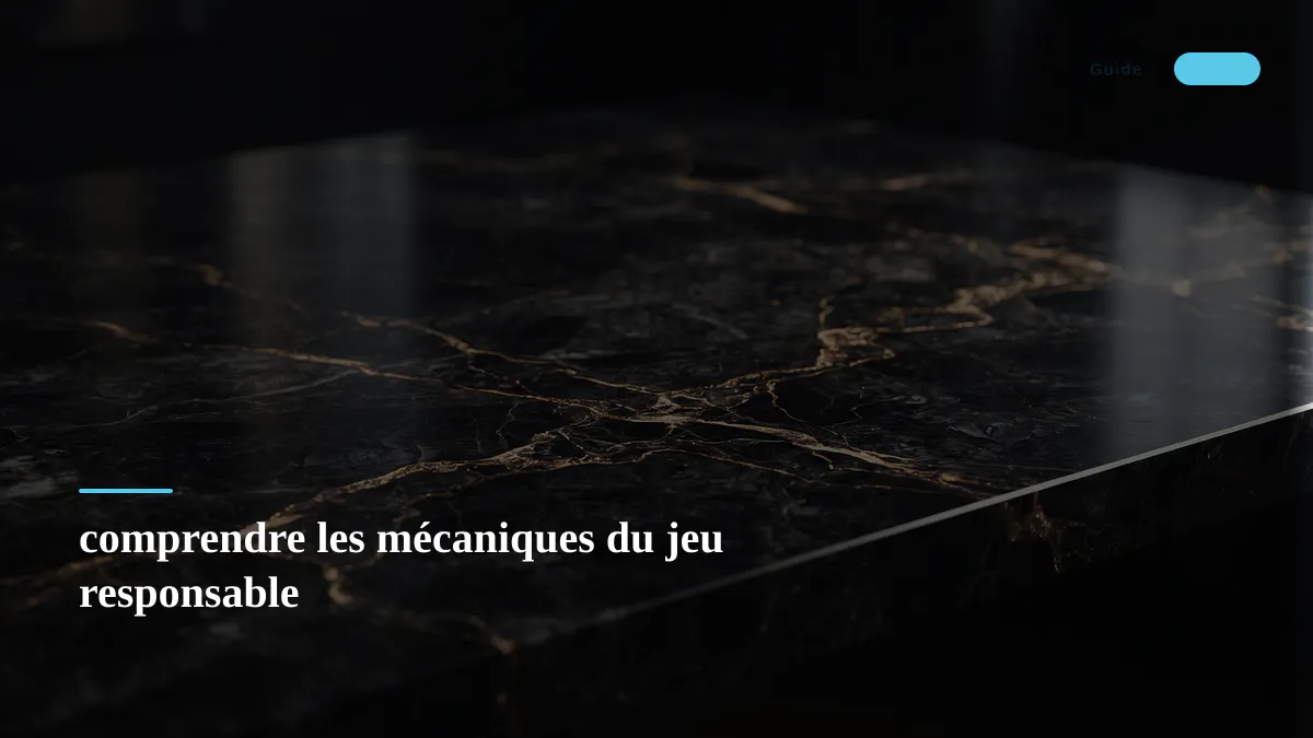 comprendre les mécaniques du jeu responsable