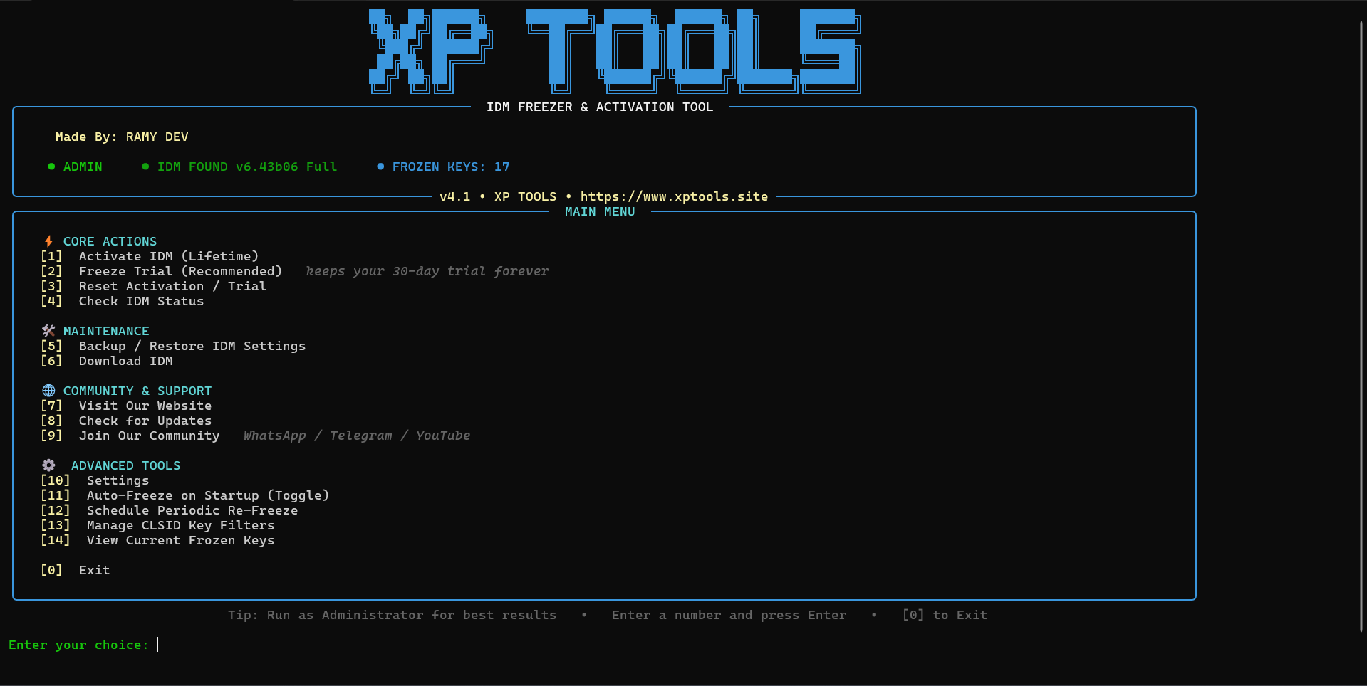 IDM Freezer & Activation Tool